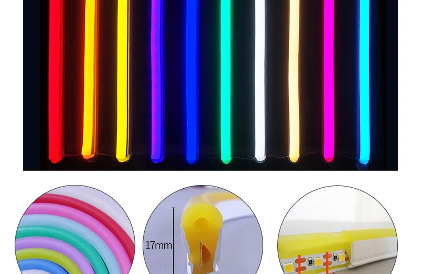 Neon flexível para sanca moderna