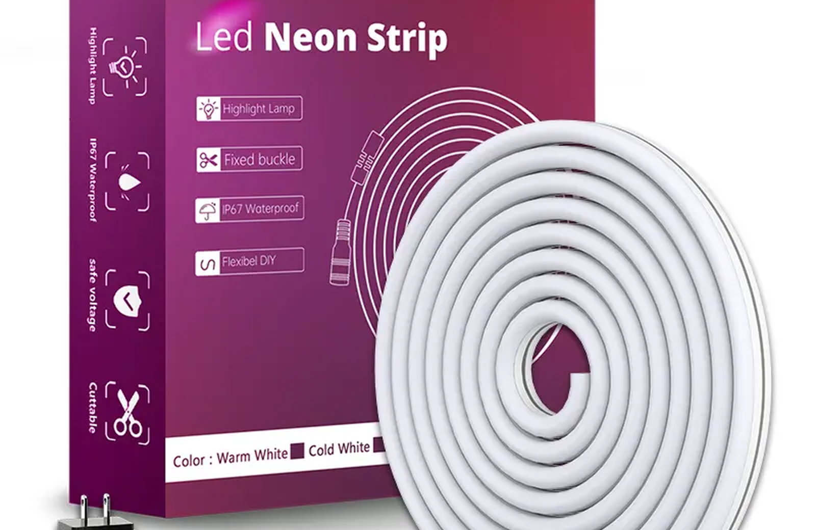 Neon IP65 com fonte adequada